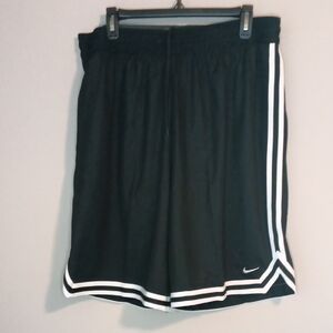 Nike Black and White Athletic Shorts with Stripes